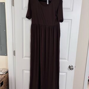 Zenana Outfitters Dark Brown Maxi Dress